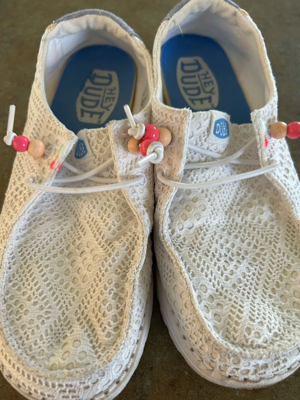 Hey Dude Women’s Wendy Hobo White Crochet Sz 7 - Picture 2 of 5